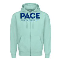 Seafoam Pace University Zipper Hoodie - linhVisuals