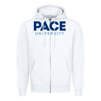 White Pace University Zipper Hoodie - linhVisuals