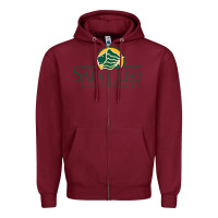 Burgundy Saint Leo University Zipper Hoodie - linhVisuals