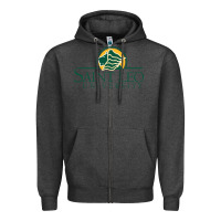 Charcoal Heather Saint Leo University Zipper Hoodie - linhVisuals