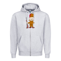 Heather Grey elmer fudd Zipper Hoodie - linhVisuals