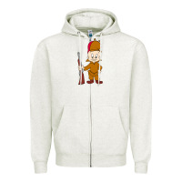 Oatmeal Heather elmer fudd Zipper Hoodie - linhVisuals