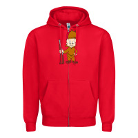 Red elmer fudd Zipper Hoodie - linhVisuals