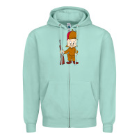 Seafoam elmer fudd Zipper Hoodie - linhVisuals