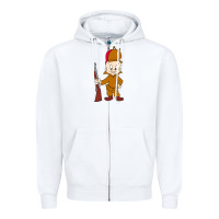 White elmer fudd Zipper Hoodie - linhVisuals