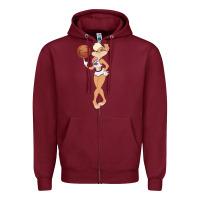 Burgundy lola bunny Zipper Hoodie - linhVisuals