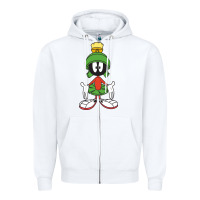 White marvin the martian Zipper Hoodie - linhVisuals