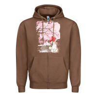 Chestnut japan t  shirt sakura cat t  shirt Zipper Hoodie - linhVisuals