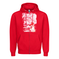 Red japan t  shirt sakura cat t  shirt Zipper Hoodie - linhVisuals