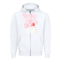 White japan t  shirt sakura cat t  shirt Zipper Hoodie - linhVisuals