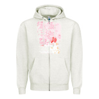 Oatmeal Heather japan t  shirt sakura cat t  shirt Zipper Hoodie - linhVisuals