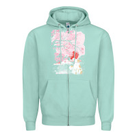 Seafoam japan t  shirt sakura cat t  shirt Zipper Hoodie - linhVisuals