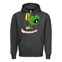 Charcoal Heather marvin the martian Zipper Hoodie - linhVisuals