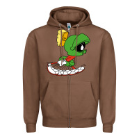 Chestnut marvin the martian Zipper Hoodie - linhVisuals