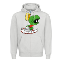 Dove Grey marvin the martian Zipper Hoodie - linhVisuals