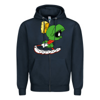 Navy marvin the martian Zipper Hoodie - linhVisuals