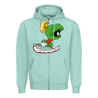 Seafoam marvin the martian Zipper Hoodie - linhVisuals