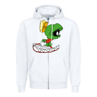 White marvin the martian Zipper Hoodie - linhVisuals