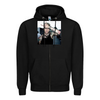 Black Mgk Zipper Hoodie - linhVisuals