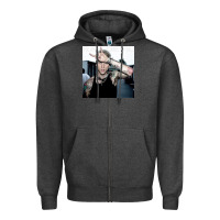 Charcoal Heather Mgk Zipper Hoodie - linhVisuals