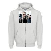Dove Grey Mgk Zipper Hoodie - linhVisuals