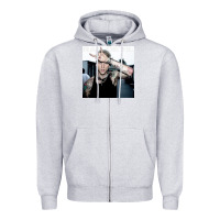 Heather Grey Mgk Zipper Hoodie - linhVisuals