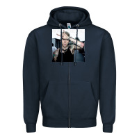 Navy Mgk Zipper Hoodie - linhVisuals