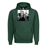 Sports Green Mgk Zipper Hoodie - linhVisuals