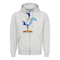Dove Grey roadrunner Zipper Hoodie - linhVisuals