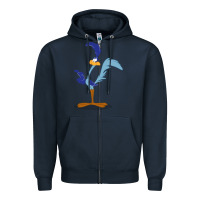 Navy roadrunner Zipper Hoodie - linhVisuals