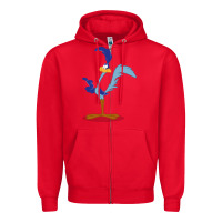 Red roadrunner Zipper Hoodie - linhVisuals
