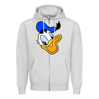 Dove Grey donal duck Zipper Hoodie - linhVisuals