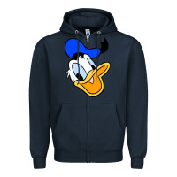 Navy donal duck Zipper Hoodie - linhVisuals