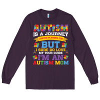 Plum lil autism mom Long Sleeve Tee - CowhideDigitalArt