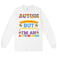 White lil autism mom Long Sleeve Tee - CowhideDigitalArt