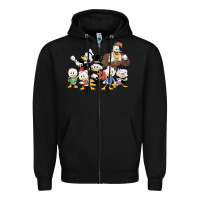 Black happy amazing ducktales Zipper Hoodie - linhVisuals