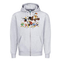 Heather Grey happy amazing ducktales Zipper Hoodie - linhVisuals
