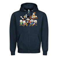 Navy happy amazing ducktales Zipper Hoodie - linhVisuals