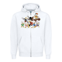White happy amazing ducktales Zipper Hoodie - linhVisuals