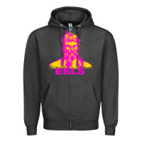 Charcoal Heather eels artist müsïc Zipper Hoodie - linhVisuals