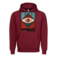 Burgundy tash sultana müsïc Zipper Hoodie - linhVisuals