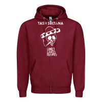 Burgundy tash sultana müsïc Zipper Hoodie - linhVisuals
