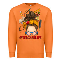 Carrot messy bun teacher life Premium Sweatshirt - RanaPortraitStore
