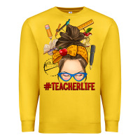 Lemon messy bun teacher life Premium Sweatshirt - RanaPortraitStore