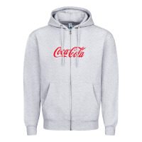 Heather Grey cola coke Zipper Hoodie - linhVisuals