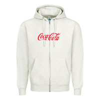 Oatmeal Heather cola coke Zipper Hoodie - linhVisuals