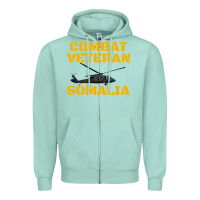 Seafoam combat veteran mogadishu somalia Zipper Hoodie - linhVisuals