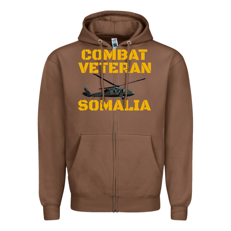 Combat Veteran Mogadishu Somalia Zipper Hoodie by linhVisuals | Teevron