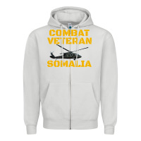 Dove Grey combat veteran mogadishu somalia Zipper Hoodie - linhVisuals
