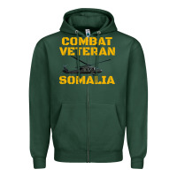 Sports Green combat veteran mogadishu somalia Zipper Hoodie - linhVisuals